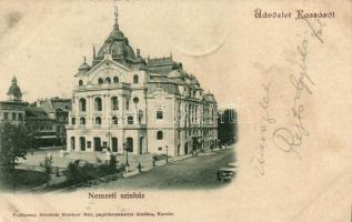 Kassa Nemzeti színház, Podleszny felvétele, Breitner Mór kiadása / theatre