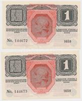 1916. 1K (2x) sorszámkövetők, mindkettő "DEUTSCHÖSTERREICH" felülbélyegzéssel T:I,I-