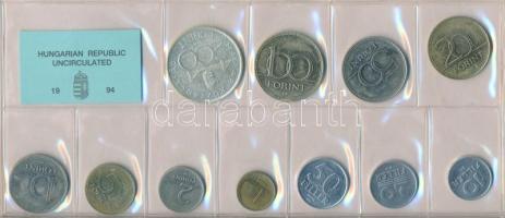 1994. 10f-200Ft 11db klf, forgalmi sor, közte 200ft Ag "Deák", fóliatok több helyen kivágva T:1,1-,2