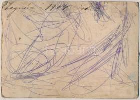 1904 Zaguzsén, Románia, Fürdetés, keményhátú fotó, hátoldalon feliratozva, sarkain sérült, 18x13 cm ...