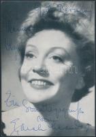 Zara leander színésznő saját kezű aláírása az őt ábrázoló nyomtatványon, 15x10cm/ Signature of Zara ...