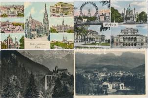 98 db VEGYES külföldi városképes lap; osztrák / 98 mixed foreign town-view postcards; Austrian