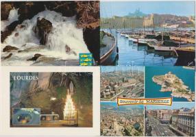 91 db VEGYES külföldi városképes lap; francia / 91 mixed foreign town-view postcards; French