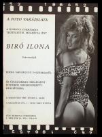 1987 "A fotó varázslata" Bíró Ilona fotómodell poszterkiállítását reklámozó plakát, kis szakadással, 42x30 cm
