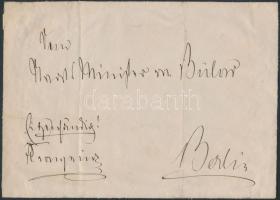 III. Frigyes (1831-1888) 1861-től porosz trónörökös, 1888-ban német császár, saját kezű sorai és alá...