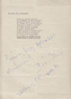 1969 Béres Ilona(1942-) kézírása papíron és aláírása az őt ábrázoló fotón