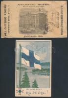 cca 1900-1940 Papírrégiségek, tábori posta lap, némi filatélia, Finn propaganda lap 9 db