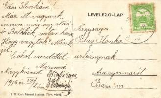 Nagykövesd, Velky Kamenec; Református paplak és iskola. Klein Sámuel kiadása / calvinist vicarage, s...