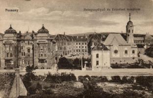 Pozsony, Betegsegélyező és Erzsébet templom / medical support office, church