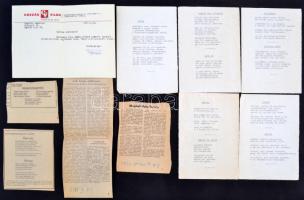 1967 Falu Tamás (1881-1977) költő saját kézzel írt levele + egy rajongójának újságkivágásai a költő életéről, valamint levele az Ország-Világ c, laphoz, néhány gépelt vers a költőnek