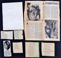 1967 Falu Tamás (1881-1977) költő saját kézzel írt levele + egy rajongójának újságkivágásai a költő ...