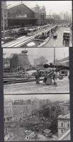 1977-1986 Budapest, Marx tér(Nyugati tér), 3 db fotó, három különböző évből, 9x13 cm és 9x14 cm
