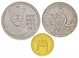 1999. 20.000Ft Au "Államalapítás 1000. évfordulója" (7g/0.986/22mm) tanúsítvánnyal + 1972....