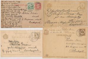 Képeslaptétel bonbonos dobozban, legalább 150 db főleg régi magyar és külföldi városképes és motívum...