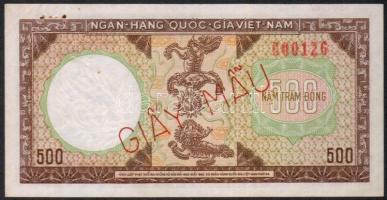 Dél-Vietnam 1964. 500D "Minta" T:I- kis rozsdafolttal, két kis lyukkal