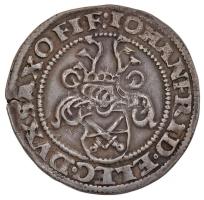 Német Államok / Szászország 1537. Garas Ag "Johann Friedrich és Georg" Annaberg (2.62g) T:2- ki rep. German States / Sachsen 1537. Groschen Ag "Johann Friedrich and Georg" Annaberg (2.62g) C:VF small crack