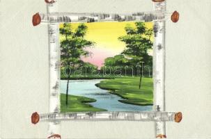 Handgemalt, L.W. jr. & C. H. / Hand painted art postcard