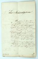 1857 Kolozsvár városi tanács nevében írt levél és beadvány német nyelven