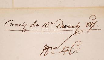 Sailer György (1766-1845) püspök csendőr őrmester peres ügybén kelt, saját kézzel aláírt levele, fel...