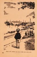 Hárs László: Majd a gyerekek... Biczó András tizenöt rajzával. Bp., 1947, Dante. Illusztrált kiadói ...