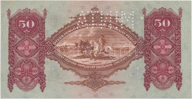 1932. 50P MINTA perforációval és "D 000 - 000000" sorozat és sorszámmal T:I- hajtatlan, ap...