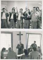 cca 1990 Havran Zoltán képriportja egy börtönben tartott igehirdetésről, 6 db fotó, 12x18 cm