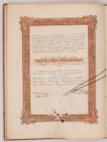 1857 Kolozsvári díszpolgári címet adományozó oklevél dr. Grimm József jogi doktor, erdélyi tanácsos ...