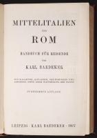 Baedekker: Mittel-Italien und Rom / Közép Olaszország és RÓma útikönyv. Rengeteg térképpel. / Karl B...