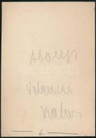 1924 Abonyi ? operaénekes üdvözlő sorai és aláírása őt magát ábrázoló fotólapon