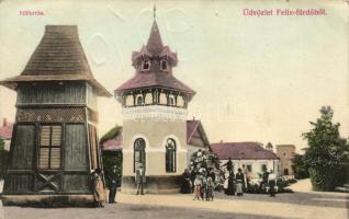 Félixfürdő, Hőforrás, kiadja Özv. Vermes Bernátné / spa fountain (EK)