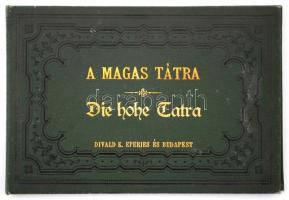 cca 1900 Divald Károly: Magas Tátra 18 képet tartalmazó képes leporelló-füzet szér állapotú aranyozo...