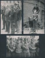 1946 Budapest, Endre László (1895-1946) háborús bűnös kivégzése a börtön udvarán, Rózsa György fotór...