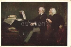 9 db RÉGI használatlan motívumlap; zenészek / 9 old unused motive cards; musicians