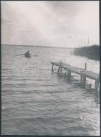 cca 1960 Balatoni nyár és ősz, 3 db fotó, 10x23 cm és 23x17 cm közötti méretekben