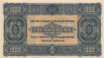 1923. 1000K nyomdahely jelölés nélkül T:I
Hungary 1923. 1000 Korona without printer's mark C:UN...