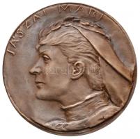 ~1980. "Jászai Mari-díj" Br díjérem jelzés nélkül eredeti tokban (78mm) T:1  Hungary ~1980. "Mari Jászai Award" Br award medal without makers markm, in original case (78mm) C:UNC