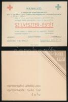 1937-1942 Vágsellye (ma: Šal'a, Szlovákia), 4 db meghívó különféle eseményekre (vöröskeresztes ...