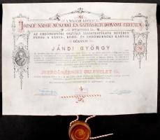 1938 Erdőmérnöki (József Nádor Műszaki és Gazdaságtudományi Egyetem) diploma, pecséttel , eredeti tokjában, jó állapotban