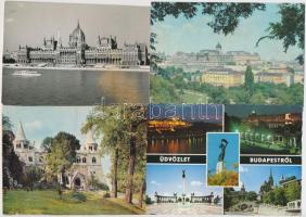 67 db MODERN budapesti városképes lap, benne néhány fekete-fehér városképes lap / 67 modern Hungarian postcards, including some black and white postcards