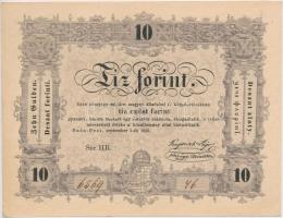 1848. 10Ft "Kossuth bankó" T:I- Hungary 1848. 10 Forint "Kossuth banknote" C:AU Adamo G111