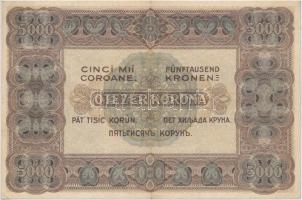 1920. 5000K piros sorozat- és sorszám T:III szép papír
Hungary 1920. 5000 Korona with red serial num...