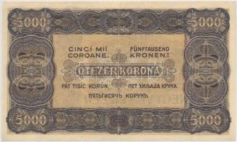 1923. 5000K T.W. jelöléssel, nyomdahely jelölés nélkül "40 FILLÉR NEGYVEN FILLÉR" felülbél...