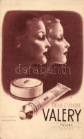 Creme et poudre Valery; Lucien Delorme S.R.L. Budapest X / cosmetic products, advertisement postcard