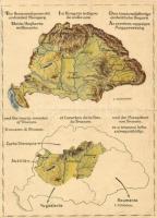 Az ezeréves egységes Magyarország és a trianoni béke szörnyszülöttje; kiadja az Urmánczy Akció / map, irredenta, folding card
