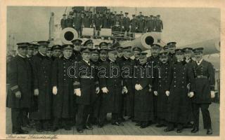 1916 Stab eines Schlachtschiffes; Verlag Rotes Kreuz, Pola, Phot. A. Hauger / Officers of an K.u.K. battleship