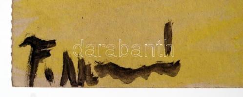 Frank jelzéssel: Pipacs. Vegyes technika, papír, 28×21 cm