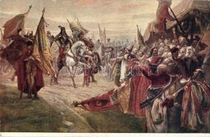 5 db RÉGI használatlan motívumlap két lithoval; katonai és vallás  / 5 old unused motive cards with ...