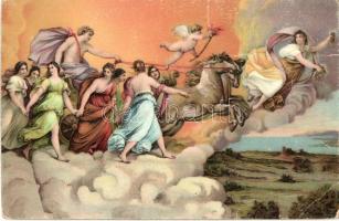 5 db RÉGI használatlan motívumlap két lithoval; katonai és vallás  / 5 old unused motive cards with ...