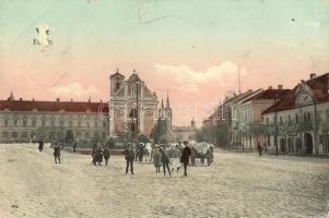 4 db RÉGI magyar városképes lap, vegyes minőség; Miskolc, Hévíz, Vác, Nagykanizsa / 4 old Hungarian town-view postcards, mixed quality; Miskolc, Hévíz, Vác, Nagykanizsa