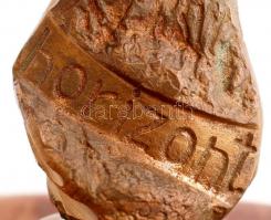 Horizont feliratú bronz kisplasztika, márvány talapzaton, m:13 cm